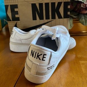 White Nike Blazers